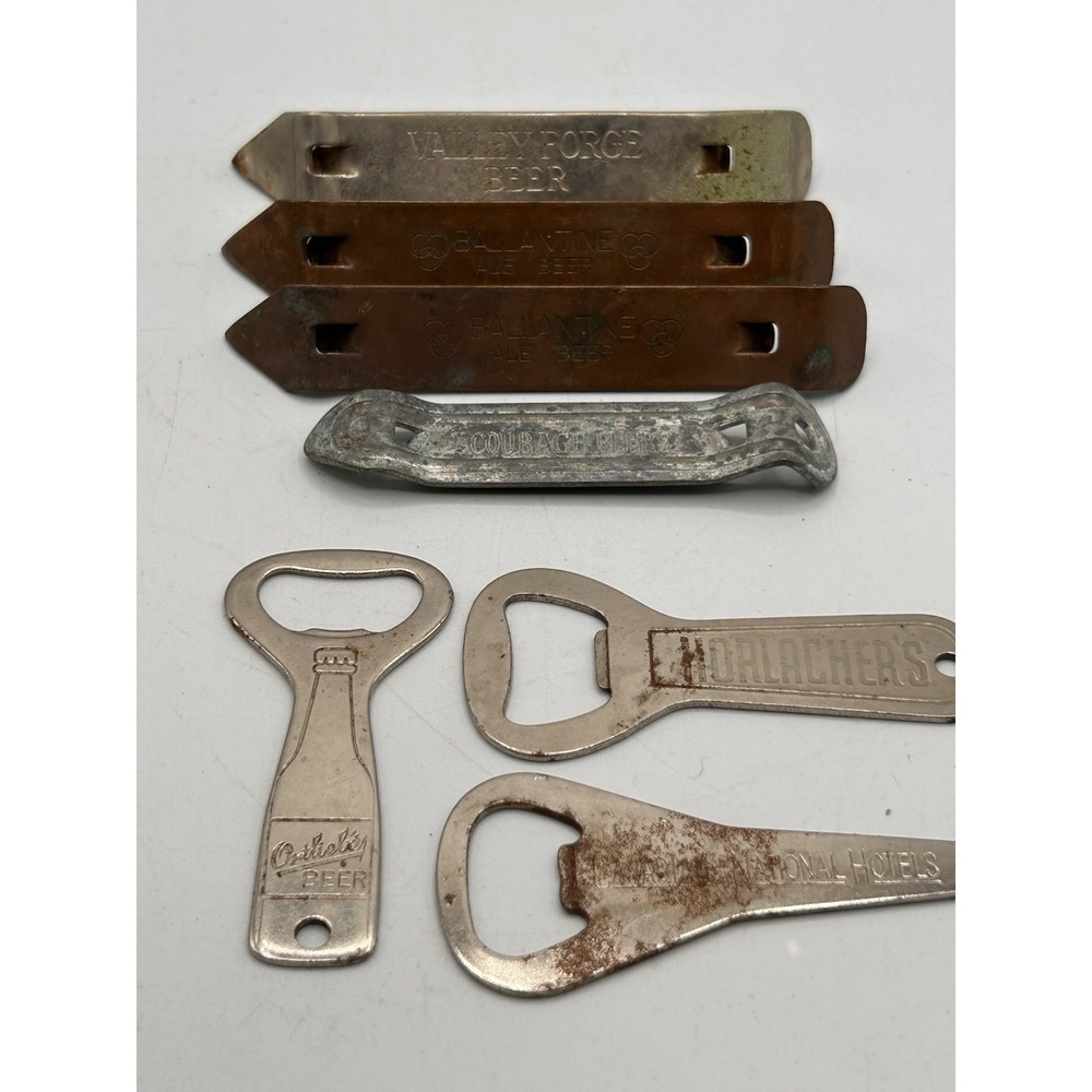 Vintage Bottle Openers Church Key Etc Lot Of 7‎